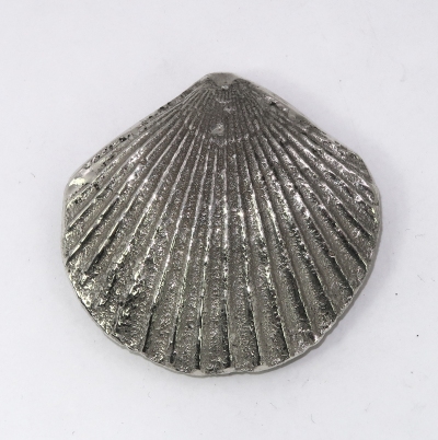 FSolid silver fossil Pseudopecten acuticosta